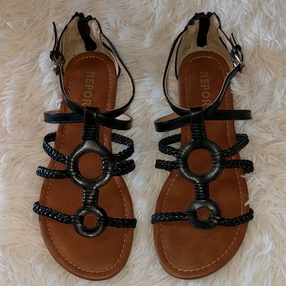 REPORT Gustava Black Sandals